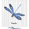 Fun Blue Dragonfly Shower Curtain Mat For Bathroom Decoration