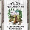 Fun Camper Bear Drinking Beer Shower Curtain For A Camping Themed Bathroom