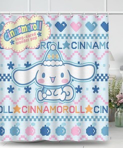 Fun Cartoon Dog Print Decorative Shower Curtain for Your Kids' Bathroom