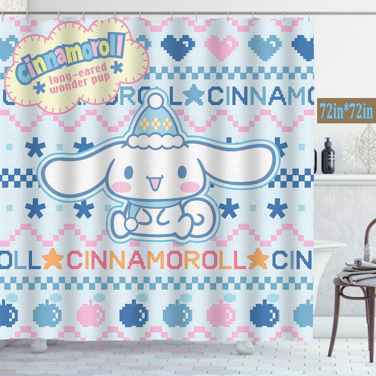 Fun Cartoon Dog Print Decorative Shower Curtain for Your Kids' Bathroom