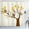 Fun Chimpanzees Climbing On Daisy Trees Animal Life Print Shower Curtain