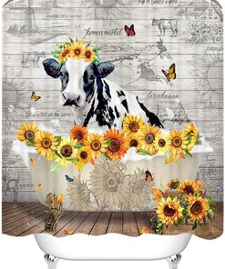 Fun Cow Print Shower Curtain - Add Rustic Charm To Your Bathroom