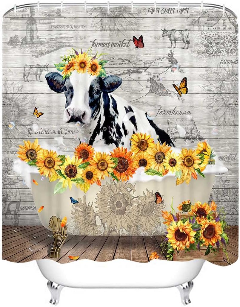 Fun Cow Print Shower Curtain - Add Rustic Charm To Your Bathroom