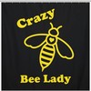 Fun Crazy Bee Lady Fabric Shower Curtain For Durable Bathroom Decor