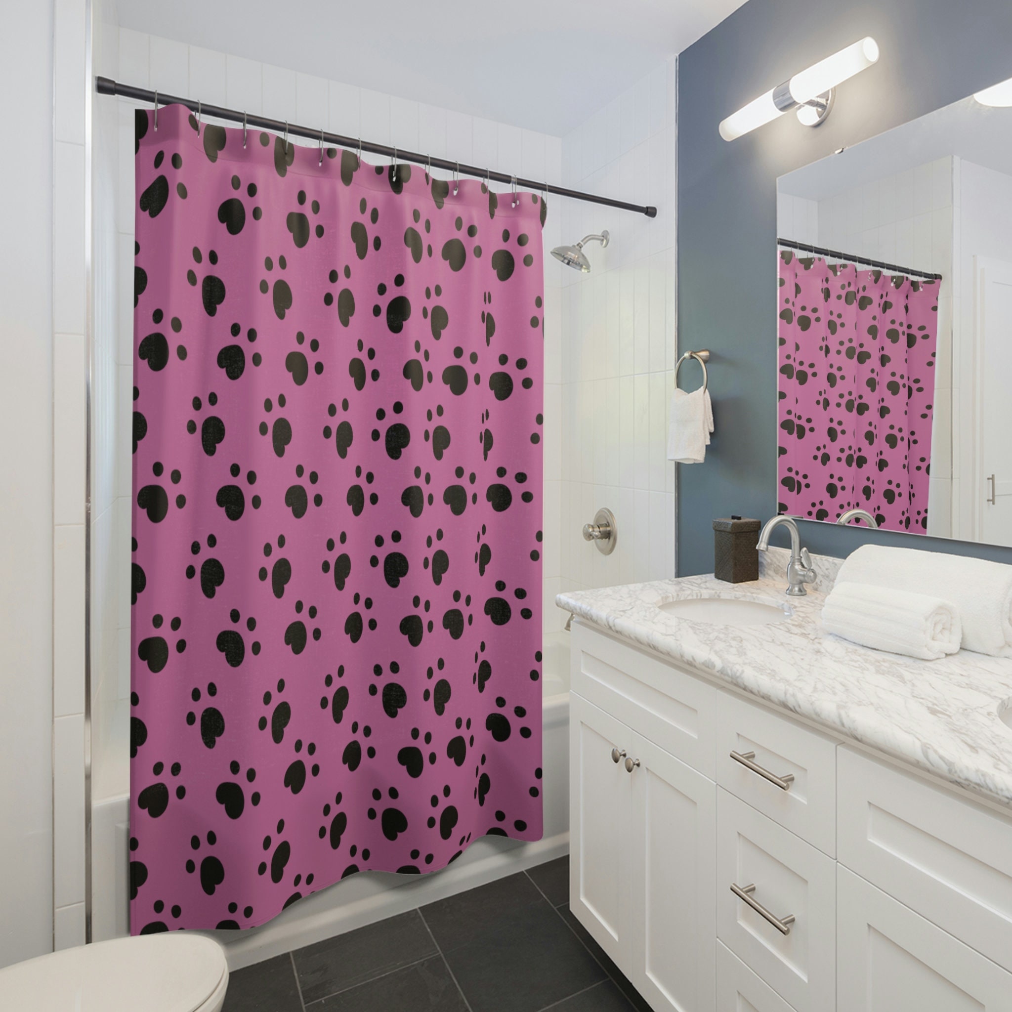 Fun Customized Dog Paws Shower Curtain - Brighten Up Your Bathroom - Image 2