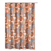 Fun Deer And Bears Print Shower Curtain, Orange Microfiber Bathroom Curtain - Saltoro