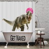 Fun Dino Raptor Shower Curtain For Kid'S Bathroom