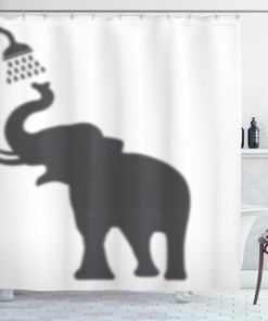 Fun Elephant Patterned Shower Curtain: Add Some Humor To Your Bathroom