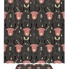 Fun Festive Moose And Snowflakes Shower Curtain - Bathroom Decor