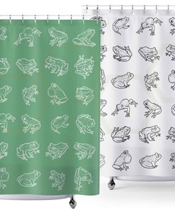 Fun Frog Art Print Bathroom Shower Curtain for Kids Bathroom Decor