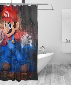 Fun Game Cartoon Shower Curtain for Your Bathroom