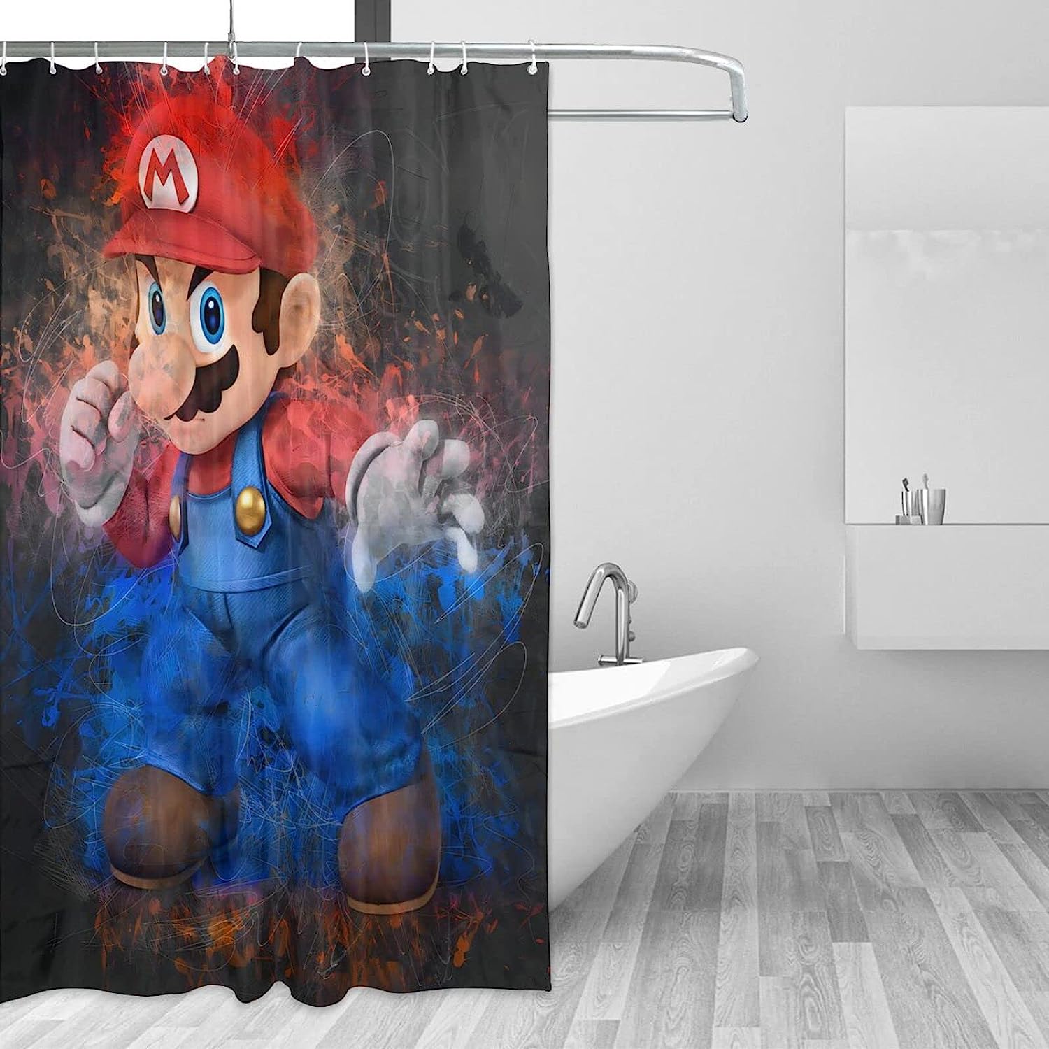 Fun Game Cartoon Shower Curtain for Your Bathroom
