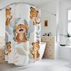 Fun Happy Baby Tigers Shower Curtain, Jungle-Themed Bathroom Decor With Vintage Touch