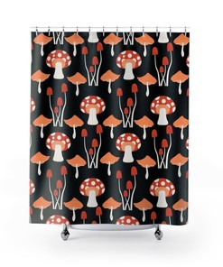 Fun Mushroom Shower Curtain for Home Decor, Bathroom Accessory 