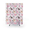 Fun Pink Dinosaur Shower Curtain for Playful Bathroom Decor