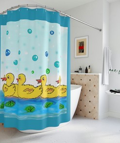 Fun Rubber Duckies Shower Curtain with Original Artwork
