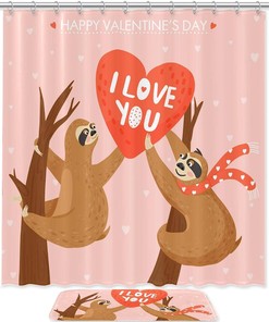 Fun Sloth Design Shower Curtain, Bring a Smile to Your Bathroom