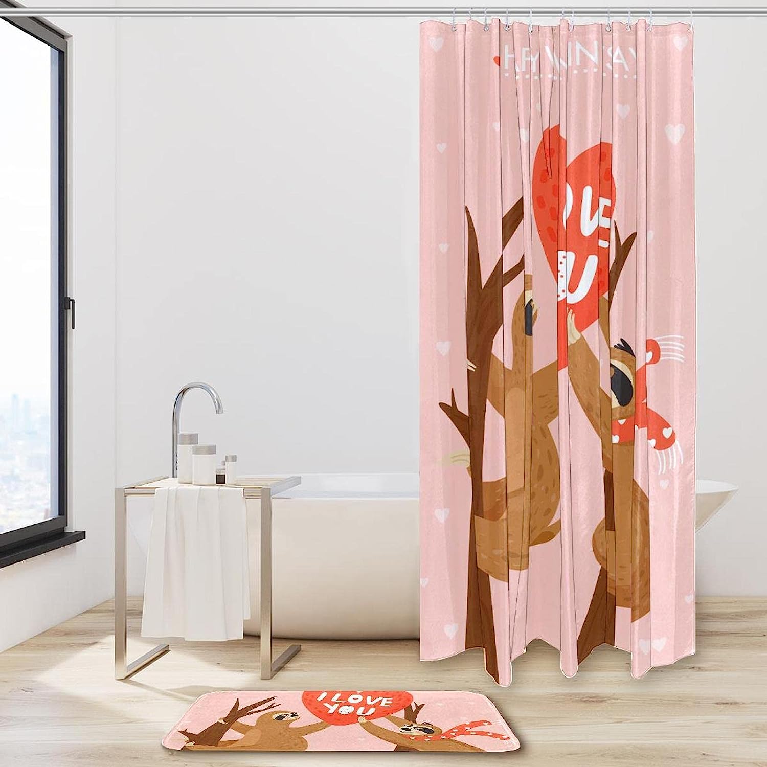 Fun Sloth Design Shower Curtain, Bring a Smile to Your Bathroom