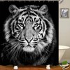 Fun Tiger Print Shower Curtain for Lively Bathroom Decor