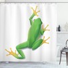 Fun Tropic Frog In Nature Print Shower Curtain - A Perfect Addition To Your Bathroom Decor