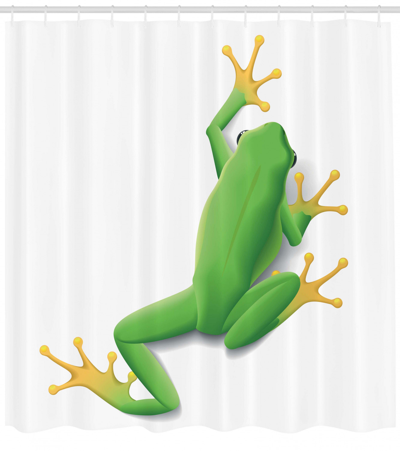 Fun Tropic Frog In Nature Print Shower Curtain - A Perfect Addition To Your Bathroom Decor