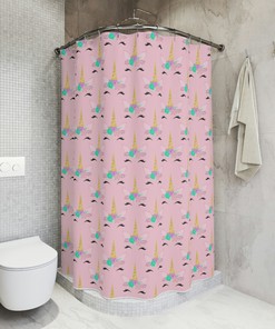 Fun Universal Unicorn Shower Curtain for Your Bathroom