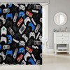 Fun Video Gamepad Controller Shower Curtain For Kids Boys' Bathroom.