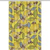 Fun Yellow Lemon Bee Shower Curtain with Printed Pattern for a Splash of Color in Your Bathroom 