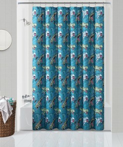 Fun and Colorful Dinosaur Roar Your Zone Microfiber Print Shower Curtain for a Vibrant Kids' Bathroom