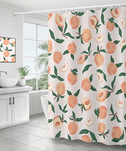 Fun and Cute Bright Colorful Design Fruits Shower Curtain