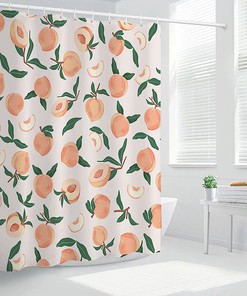 Fun and Cute Bright Colorful Design Fruits Shower Curtain