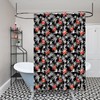 Fun and Multidimensional Flamingo with Palm Leaves Print Shower Curtain