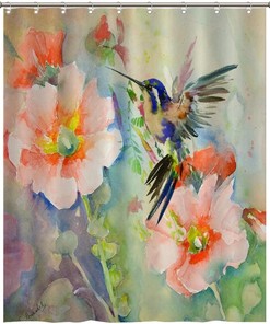 Fun and Playful Cute Birds Shower Curtain for a Kid's Bathroom