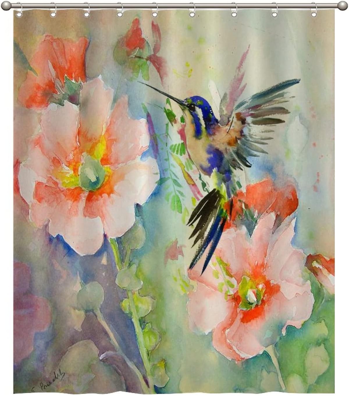 Fun and Playful Cute Birds Shower Curtain for a Kid's Bathroom