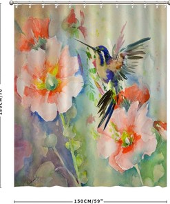 Fun and Playful Cute Birds Shower Curtain for a Kid's Bathroom