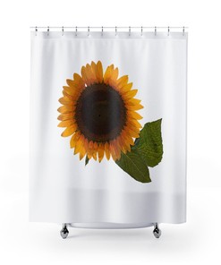 Fun and Playful Sunflowers Shower Curtain for Bathroom Decor by MobiusMoon