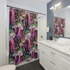 Fun and Quirky Super Mushrooms Shower Curtain - Waterproof and Durable Fabric with Inviting Print