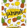 Fun and Refreshing Shower Curtain with Pineapple Fruit and Leaves