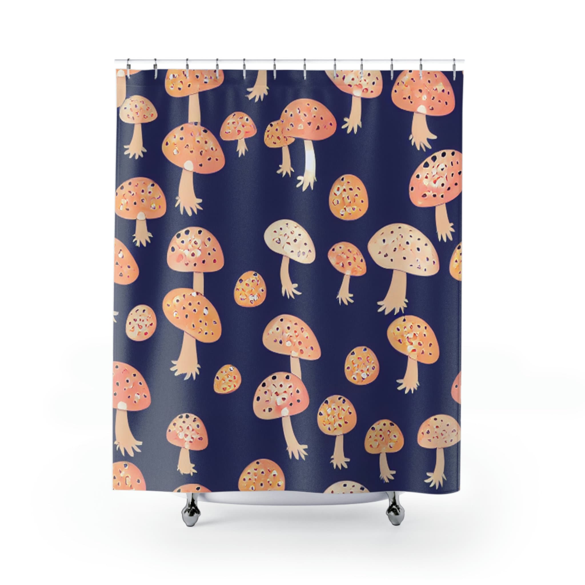 Fungi Mushroom Shower Curtain, Psychedelic Bathroom Accessories