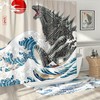 Funky Anime Monster Dinosaur Shower Curtain For Bathroom, Great For Animal And Monster Lovers 