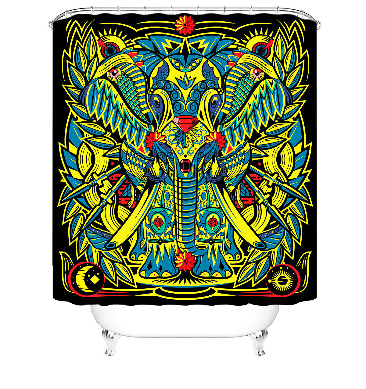 Funky Elephant Shower Curtain For Your Bathroom