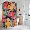 Funky Retro Flamingo Bathroom Cool Boho Shower Curtain