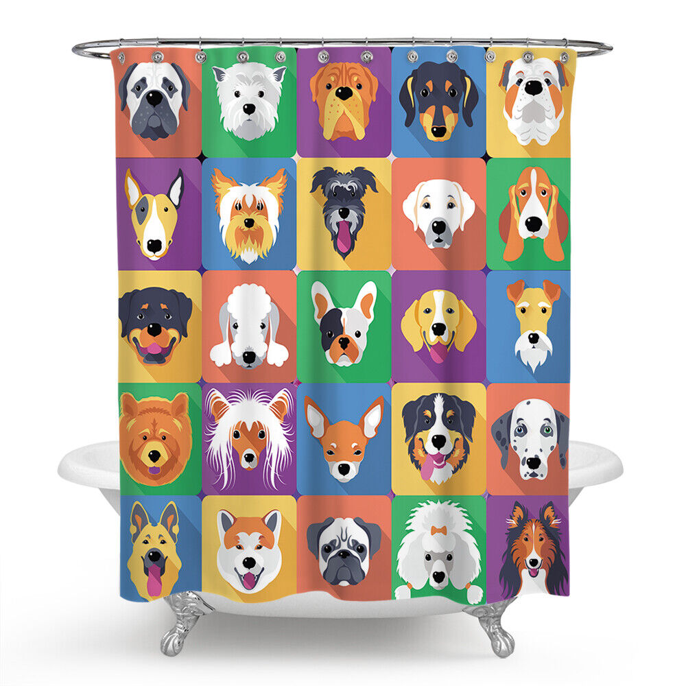 Funny And Quirky Dog Shower Curtain - Add Some Whimsy To Your Bathroom - Image 2