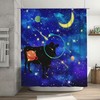 Funny Animal Planet Moon Cow Shower Curtain for a Whimsical Bathroom