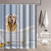 Funny Animal Puppy Dogs Cute Shower Curtain - Humorous Bathroom Decor