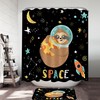 Funny Astronaut Sloth In Space Shower Curtain - A Whimsical Bathroom Addition