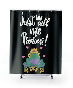 Funny Black Frog Lover Bathroom Shower Curtain