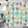 Funny Bunny Easter Bathroom Shower Curtain - Easter Shower Curtain Decor with Washable Durable Fabric Curtain