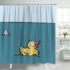 Funny Cartoon Duck Print Shower Curtain for Cute Animal Decor in Bathroom