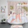 Funny Cosmetic Girl Shower Curtain - Cute Bathroom Decor